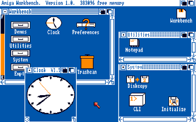Amiga Workbench v1.0, released in 1985